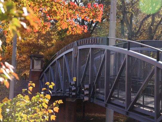 Vanderbilt pedistrian bridge representing Tennessee universities
